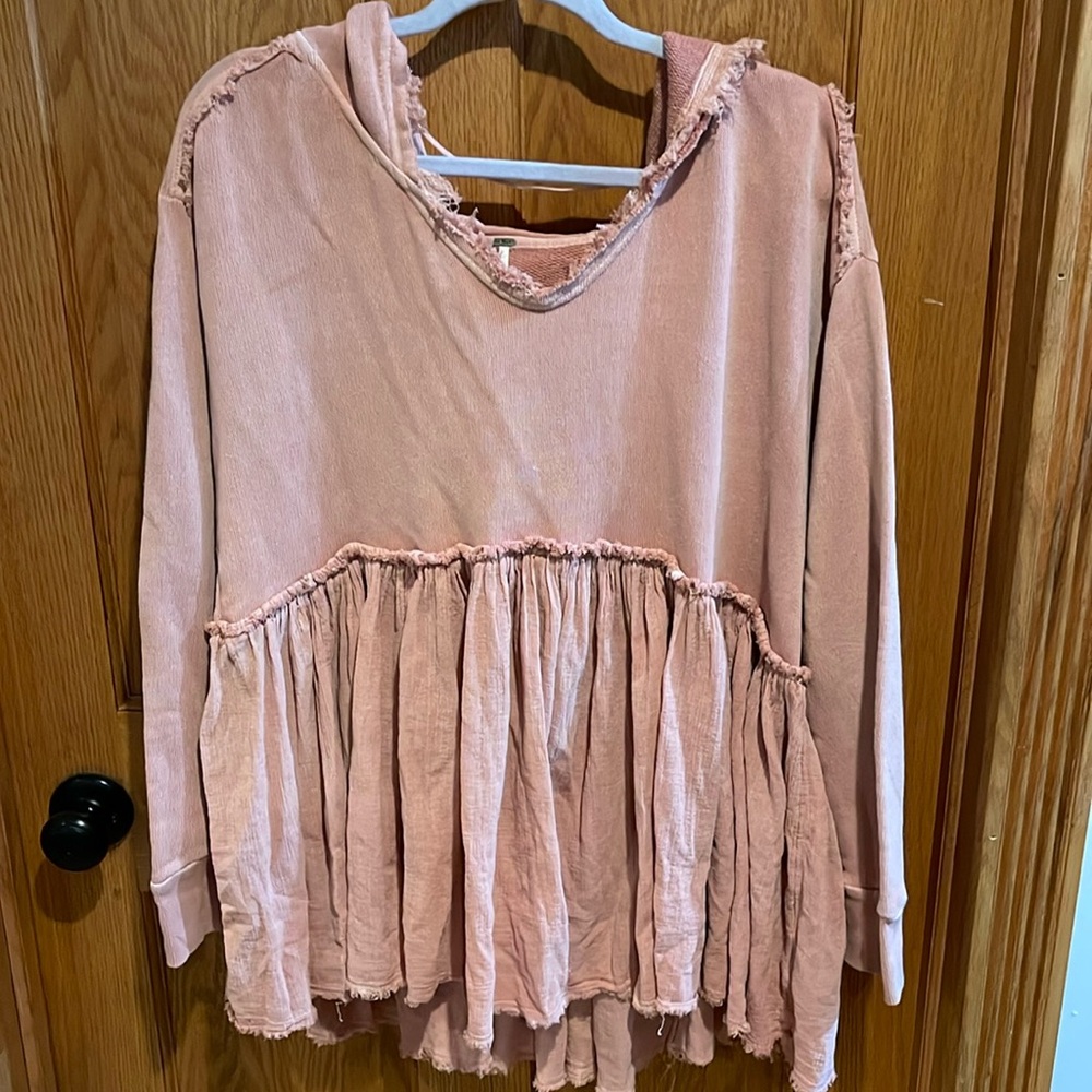 Free people peplum hoodie
